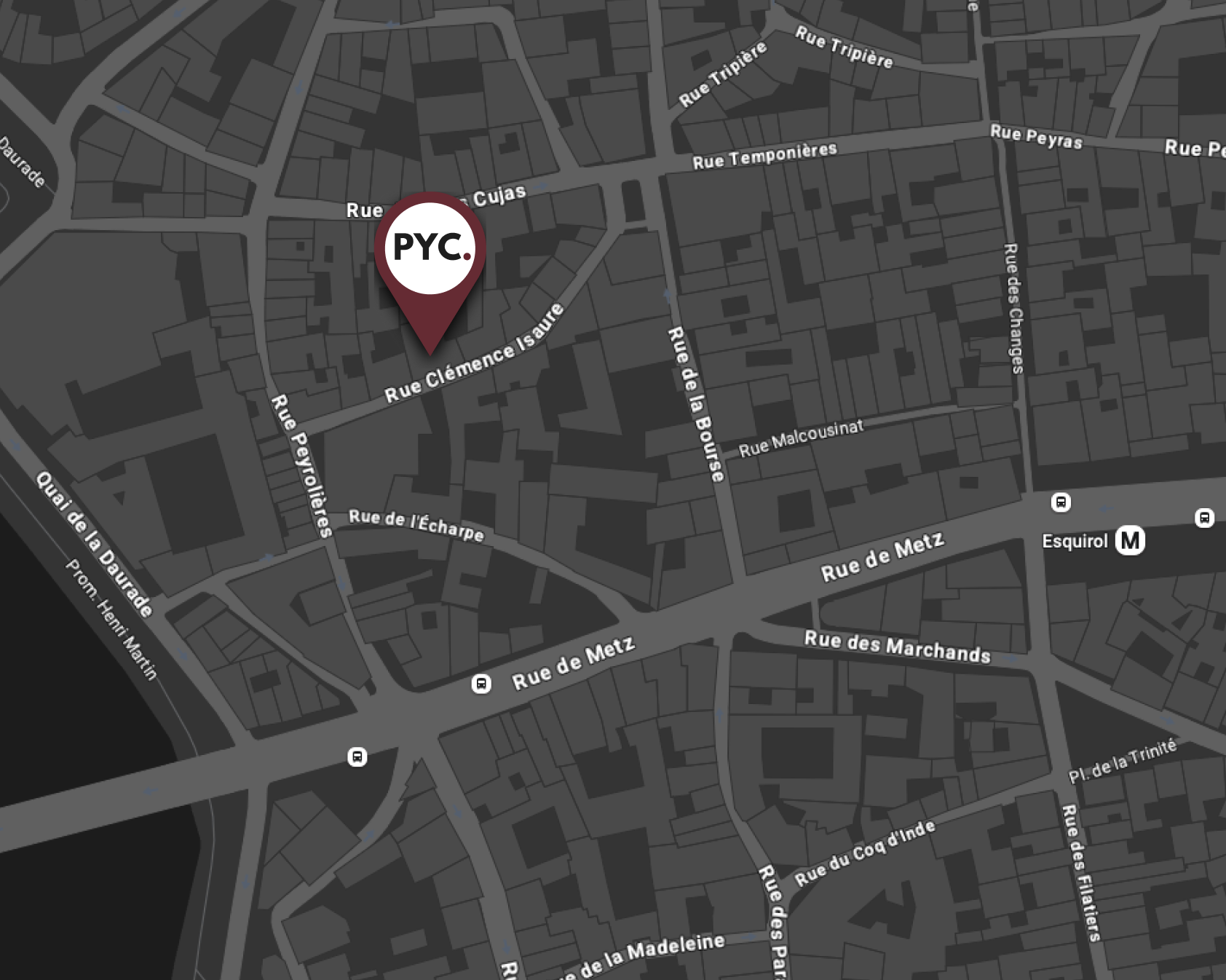 PYC Studio plan d'accès